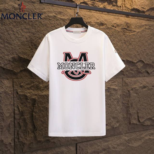 Real shot of Nfc chip induction Moncler short-sleeved T-shirt 2025 counter simul