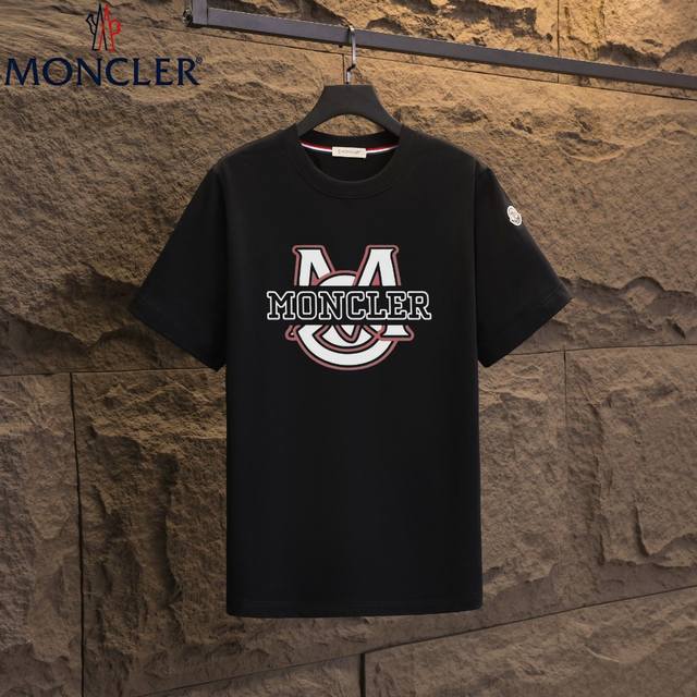 Real shot of Nfc chip induction Moncler short-sleeved T-shirt 2025 counter simul