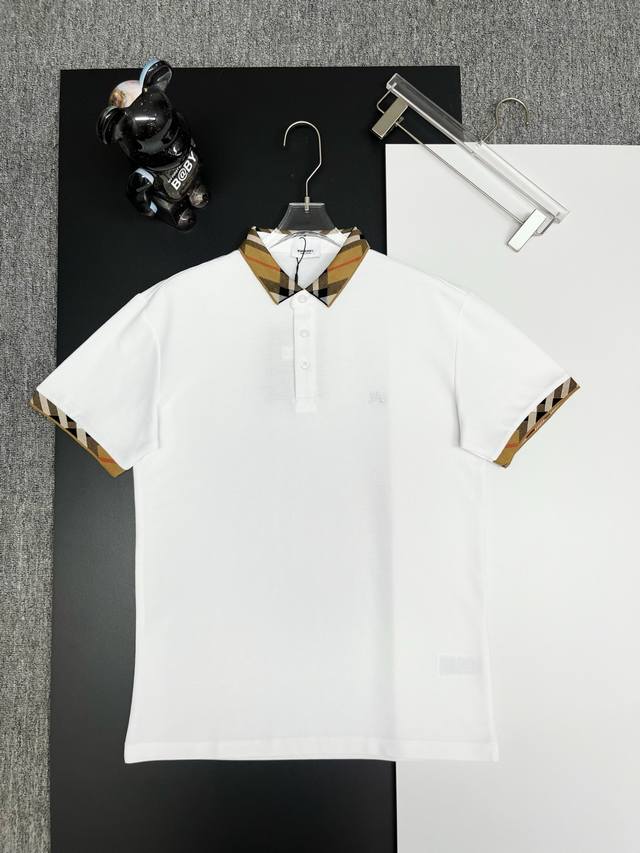 Burberry new Polo shirt with Burberry collar plaid and warhorse embroidery Origi
