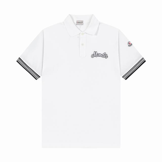 Brand: Moncler Fabric: original cotton pique fabricWeight: 230 Color: black, whi