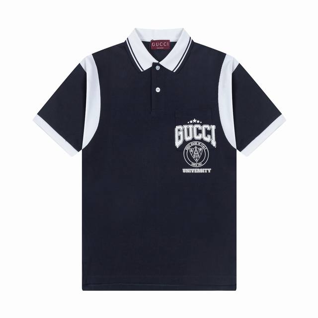 Brand: Gucci Fabric: pure cotton mercerized pique Weight: 250 Color: blue Size: