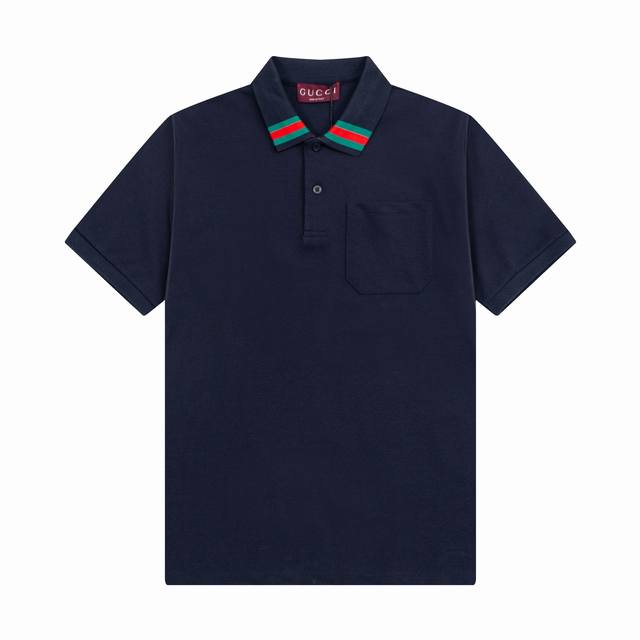 Brand: Gucci Fabric: pure cotton mercerized pique Weight: 260 grams Color: navy