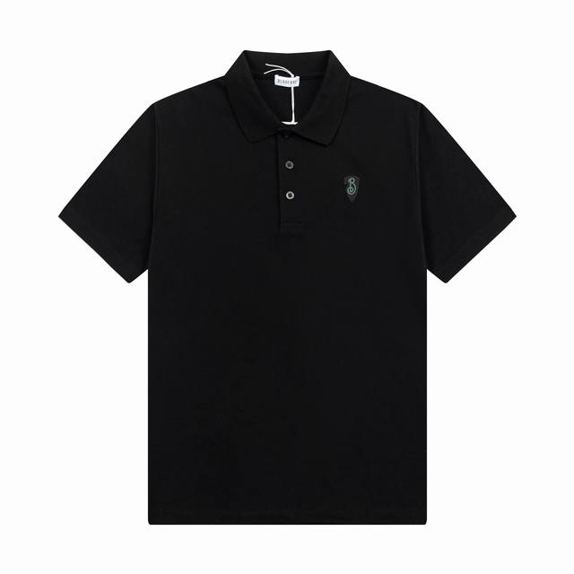 Brand: Burberry Fabric: pure cotton mercerized pique Weight: 230 Color: black tu