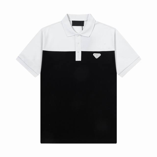 Brand: Prada Fabric: Pure cotton mercerized pique Weight: 260 Color: Black, Whit
