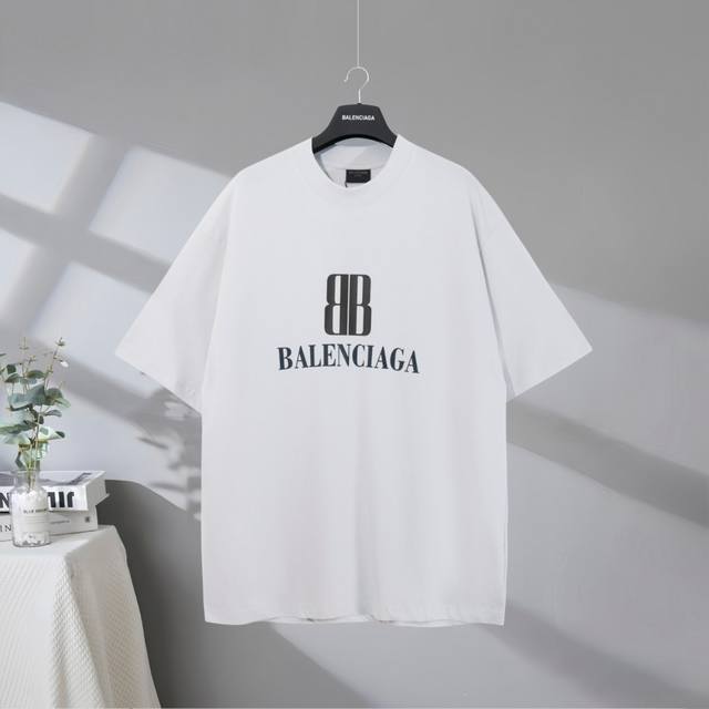 B202# Top quality in the market Balenciaga 2025Ss double B letter printed short-
