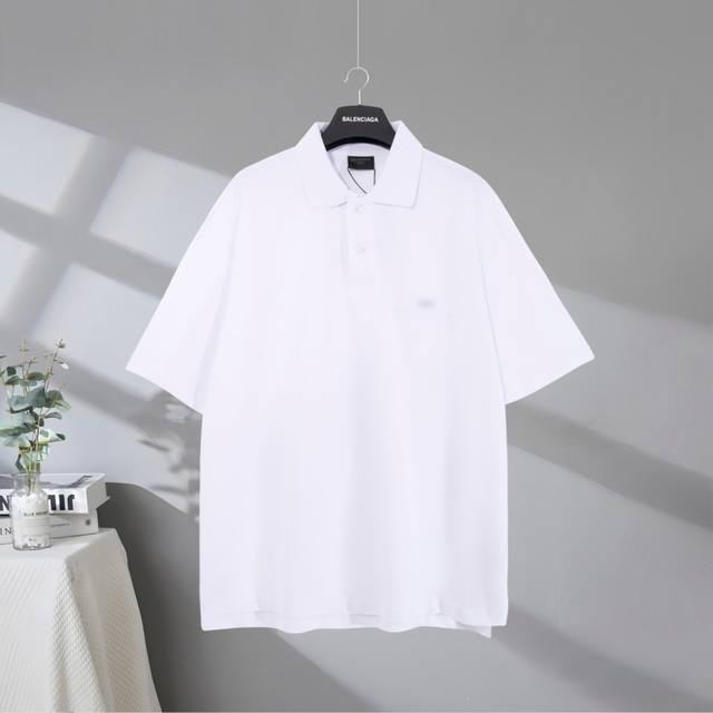 B193# Top quality in the market Balenciaga 2025Ss Bb small label lapel Polo shir