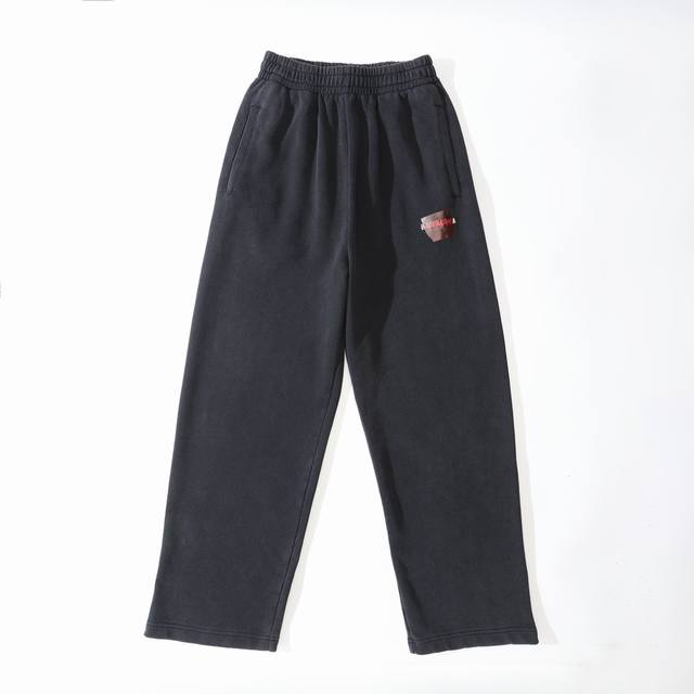Aa020# Classic English Embroidery Embroidery Taped Trousers Sweatpants for Men a