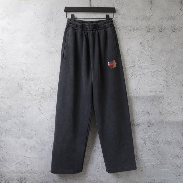 Aa020# Classic English Embroidery Embroidery Taped Trousers Sweatpants for Men a