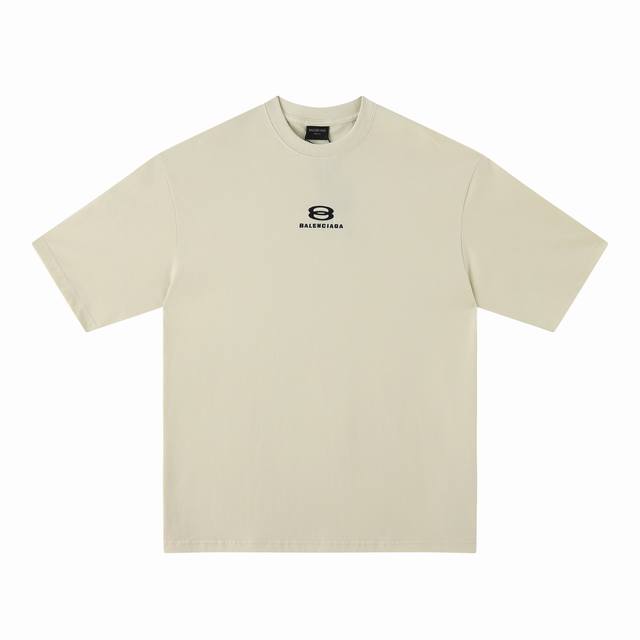 F021# Summer new classic 8B double ring embroidery short-sleeved T-shirt for men