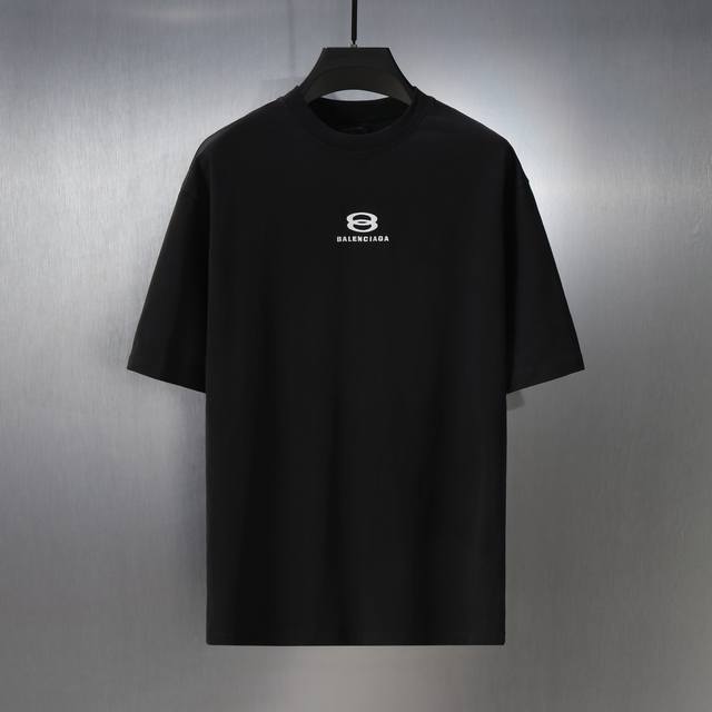 F021# Summer new classic 8B double ring embroidery short-sleeved T-shirt for men