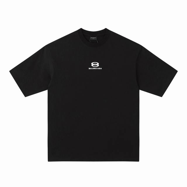 F021# Summer new classic 8B double ring embroidery short-sleeved T-shirt for men