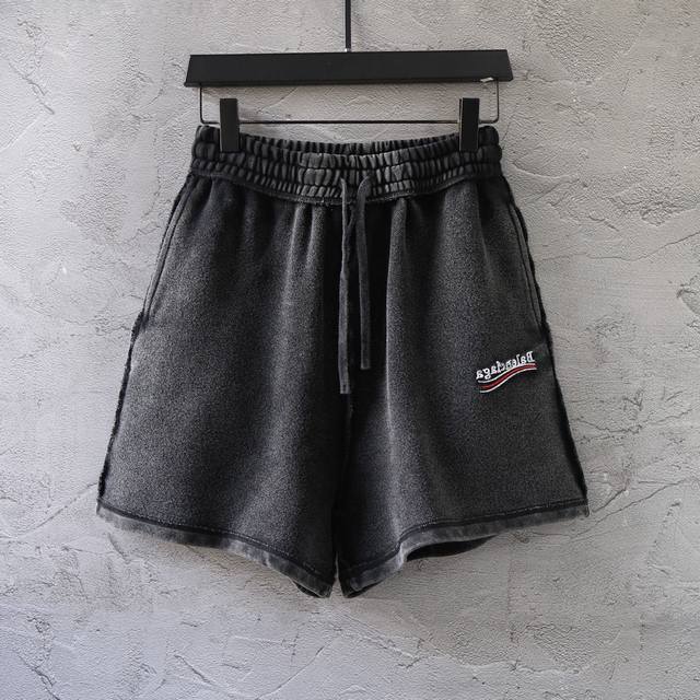 12# Reverse wear classic cola embroidery washed distressed shorts beach pants sw