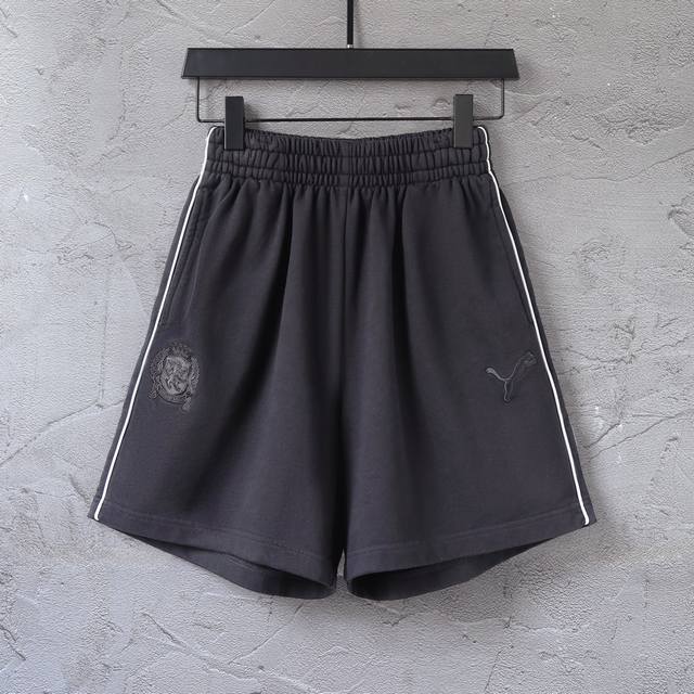 D024# Puma Manchester United embroidery joint natural color embroidery shorts be