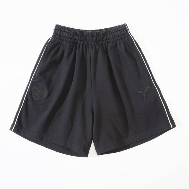 D024# Puma Manchester United embroidery joint natural color embroidery shorts be