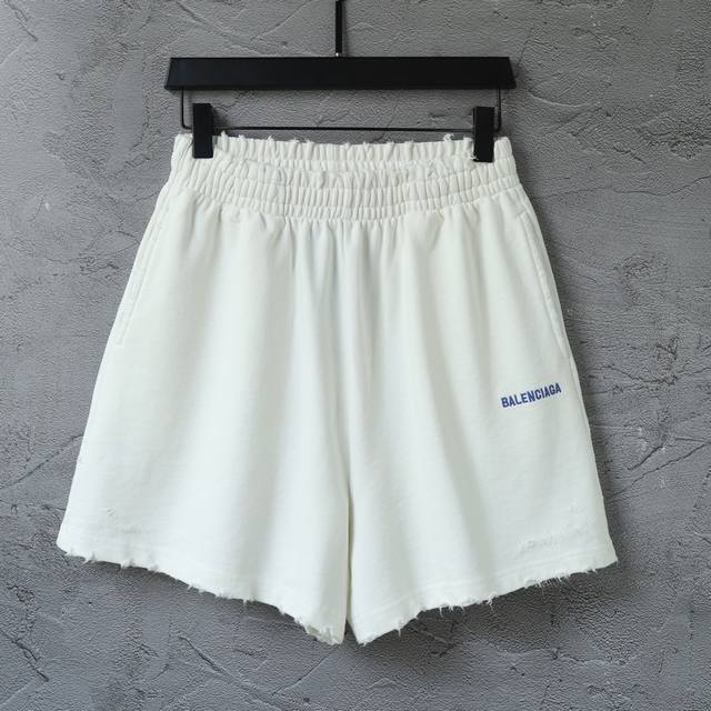 031# English letters embroidered distressed distressed shorts beach pants sports