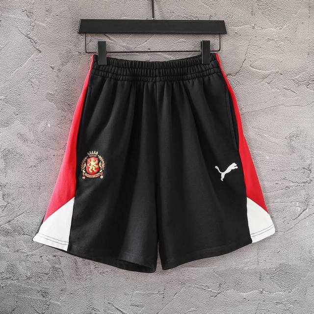 D020# Manchester United Puma co-branded embroidered shorts beach pants sweatpant