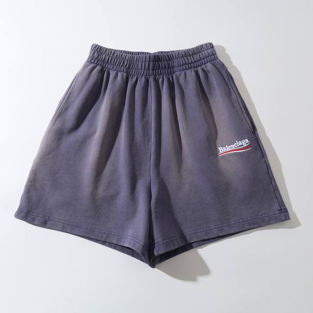 099# Classic Coke Print Washed Distressed Shorts Beach Pants Sweatpants Sweatpan