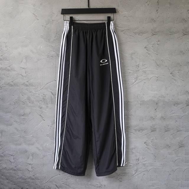 C027# Quick-drying sports pants fabric embroidery inner mesh zipper trousers swe