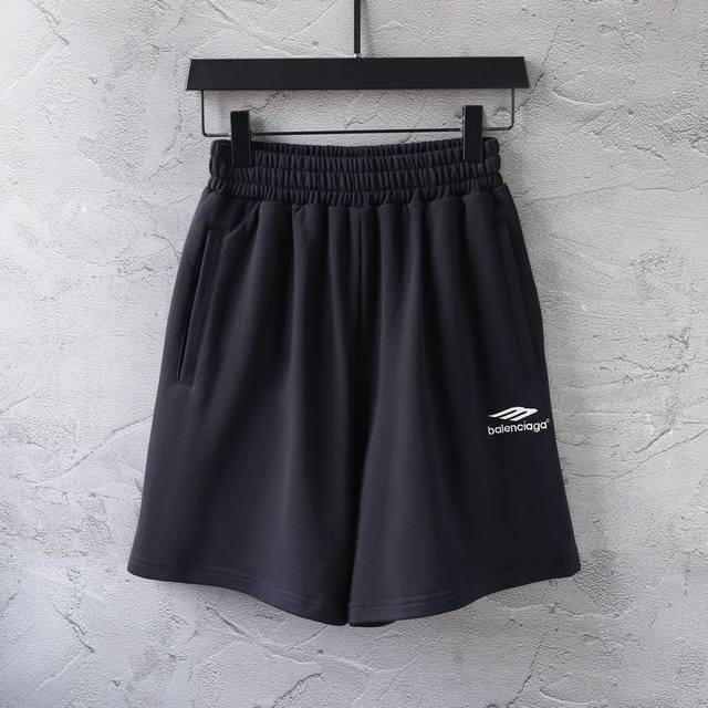 34102# 3B letter embroidered shorts beach pants for men and women Color: Black C