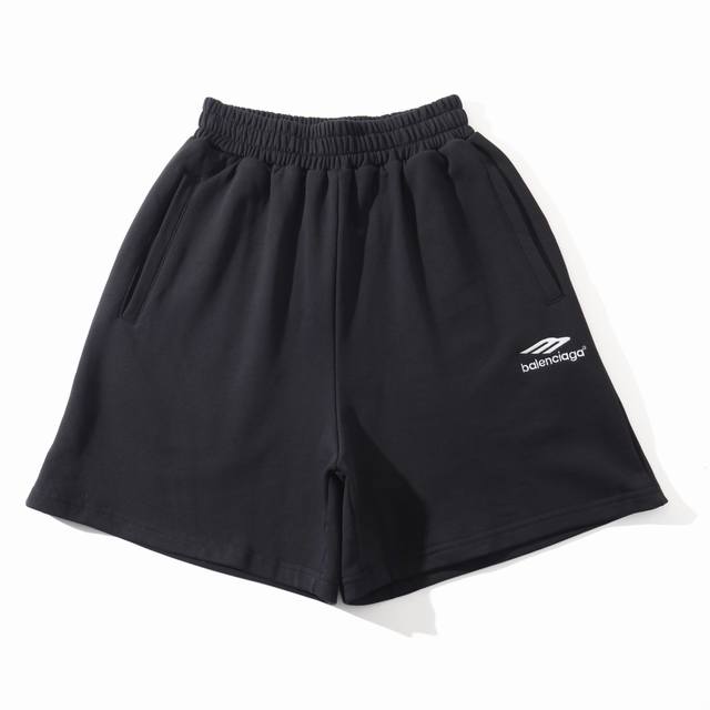 34102# 3B letter embroidered shorts beach pants for men and women Color: Black C
