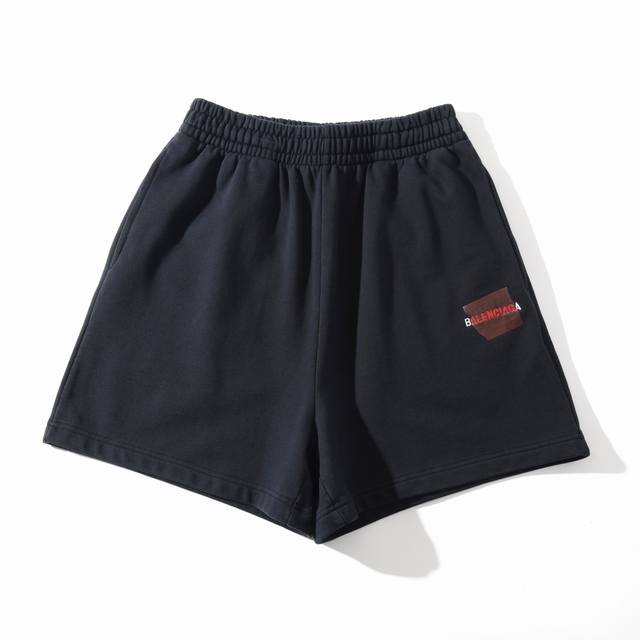 030# Classic English embroidery embroidered rubber shorts sports pants beach pan