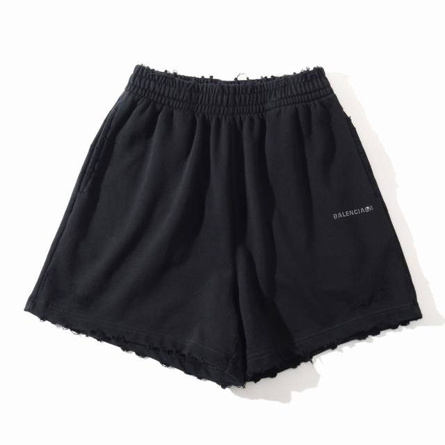 031# Classic style English letter logo hot diamond distressed distressed shorts