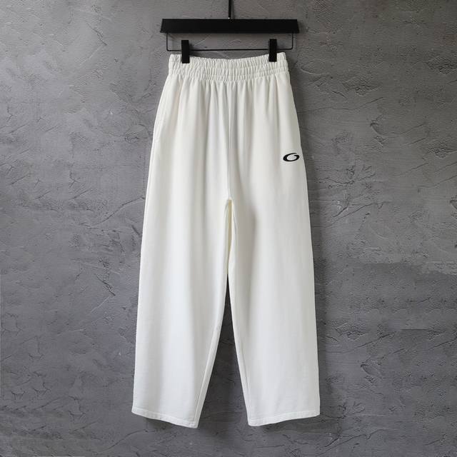 C017# New Loop Sports Icon Embroidered Logo Washed Distressed Trousers Sweatpant