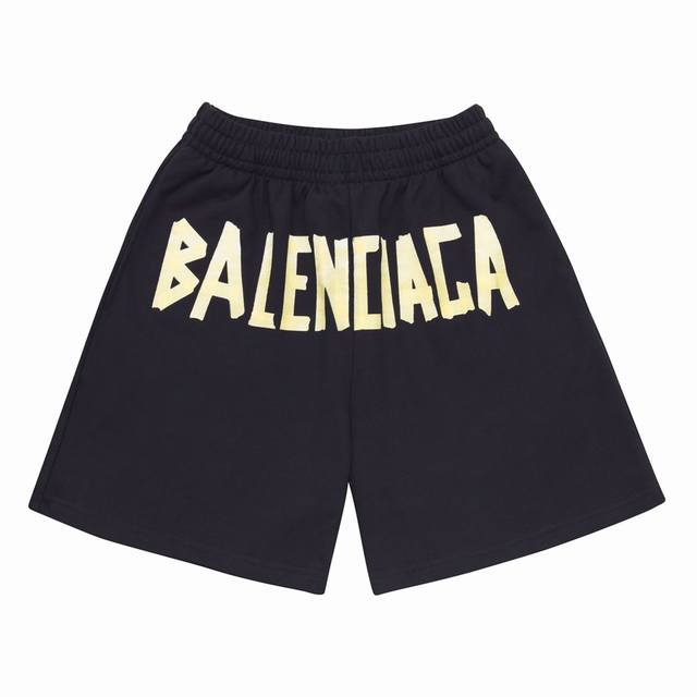34107# Explore Hope new summer 450g high weight letter shorts letter print short
