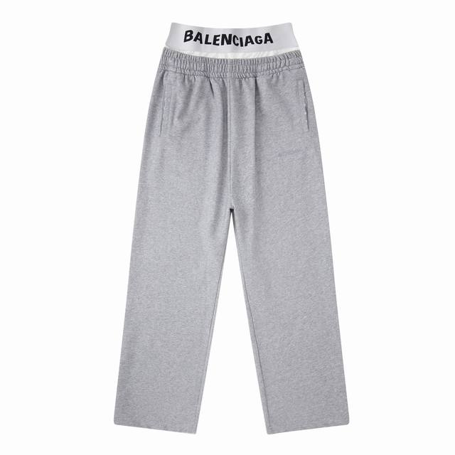 Aa003# Fake two-piece underwear stitching worn embroidered trousers sweatpants f