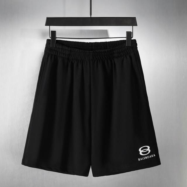 D006# New classic 8B double ring embroidery cotton shorts for men and women Size