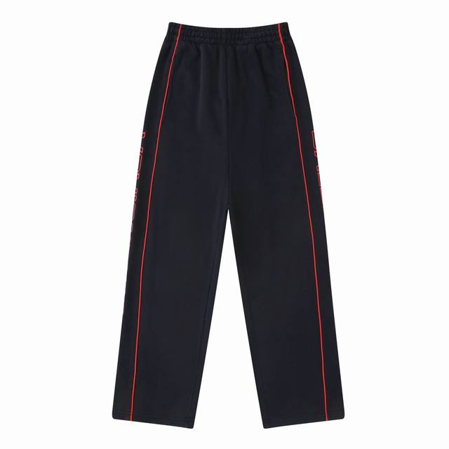 C020# Manchester United series hollow red label letter embroidered sweatpants sp