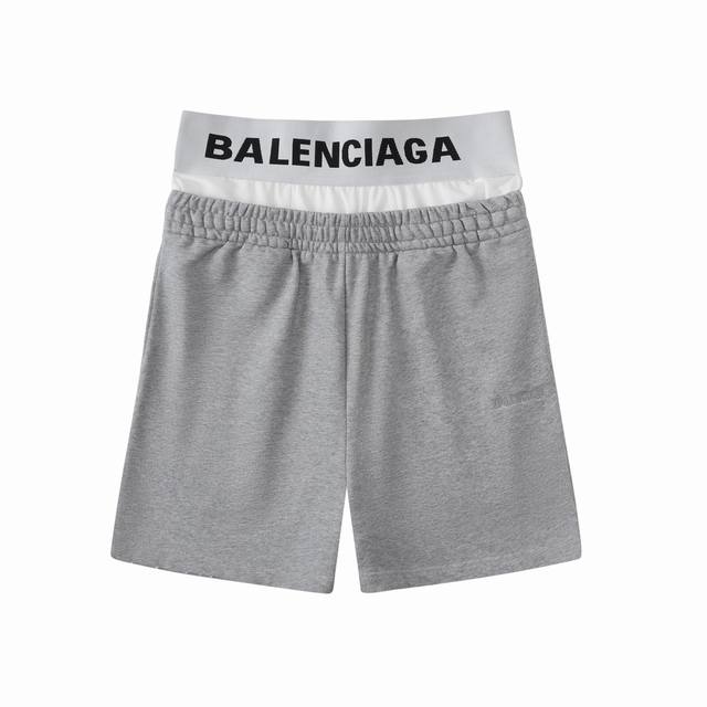 005# Fake two-piece underwear splicing embroidery shorts sweatpants for men and