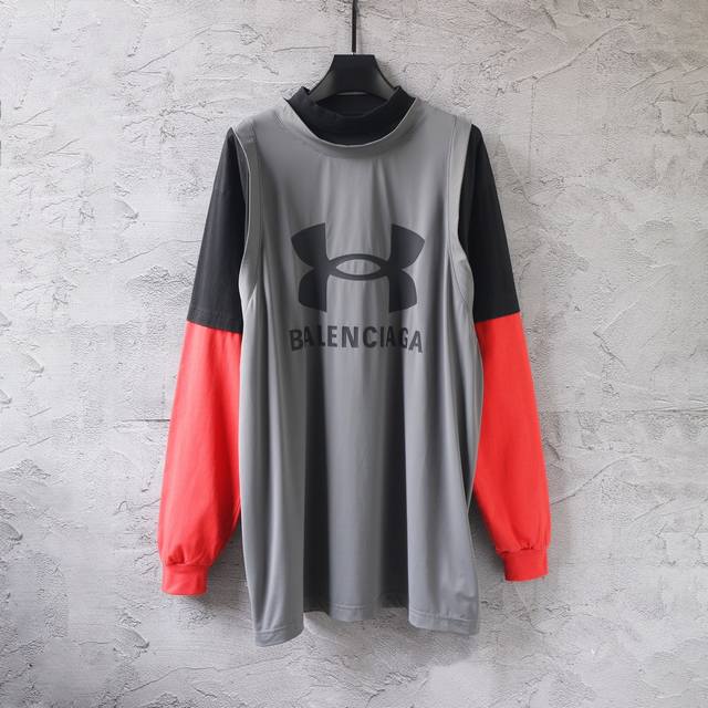 Cx21# Under Armour three-dimensional cutting fake three-piece vest three-dimensi
