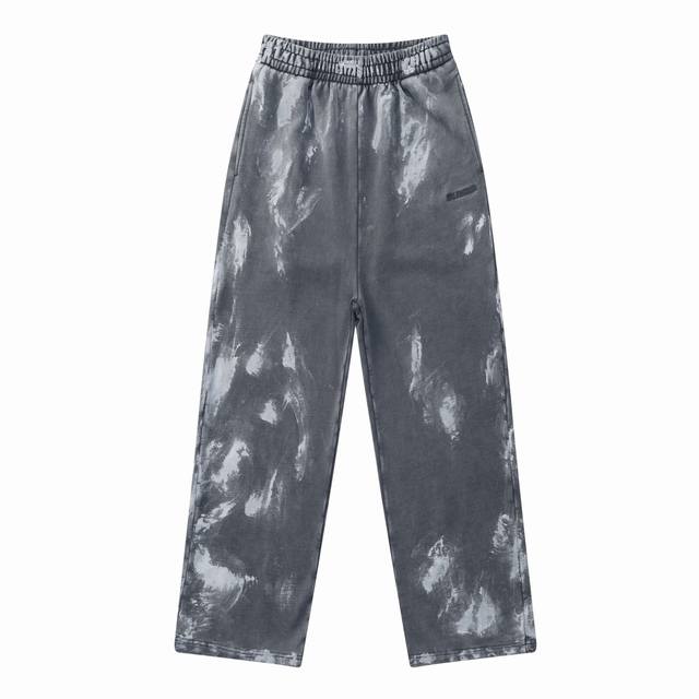 Aa016# Graffiti mud dyed paint distressed heavy washed letters embroidered sweat