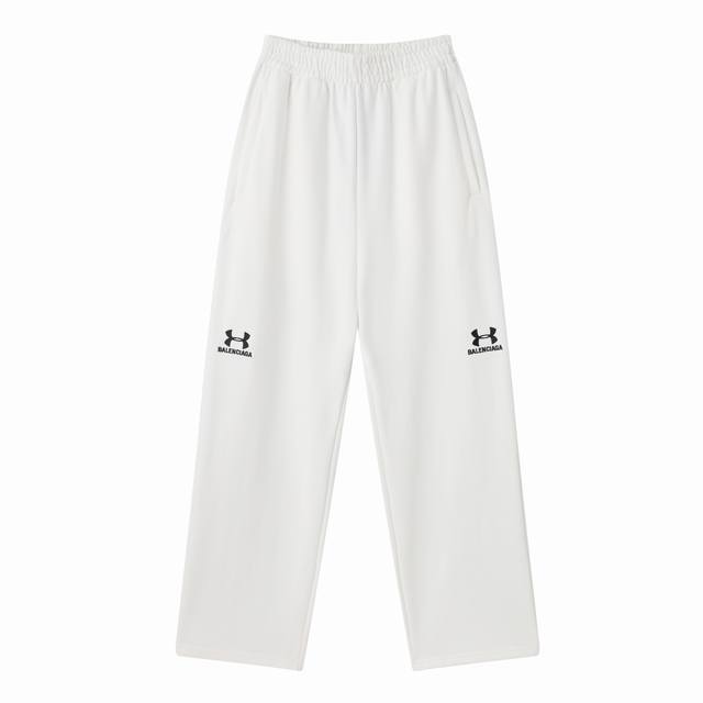 C012# co-branded classic logo embroidered sports pants casual pants wide-leg pan