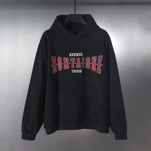 Cc008# Montaigne embroidered print washed hoodie sweatshirt for men and women Co