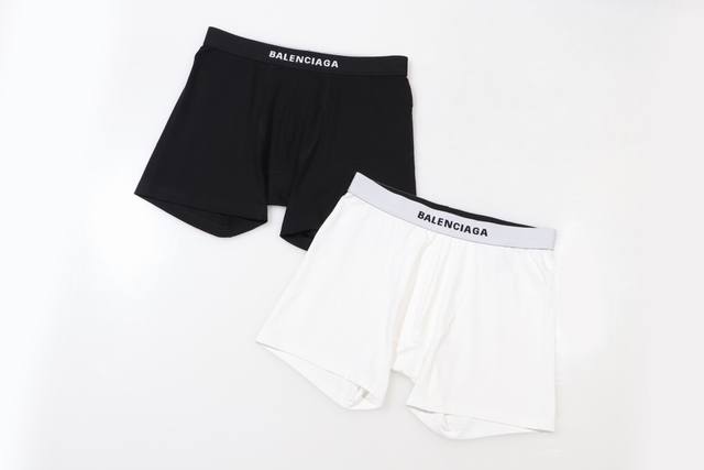 2-pack Letter jacquard boxer briefs regular fit men's 2-pack Color: Black and Wh