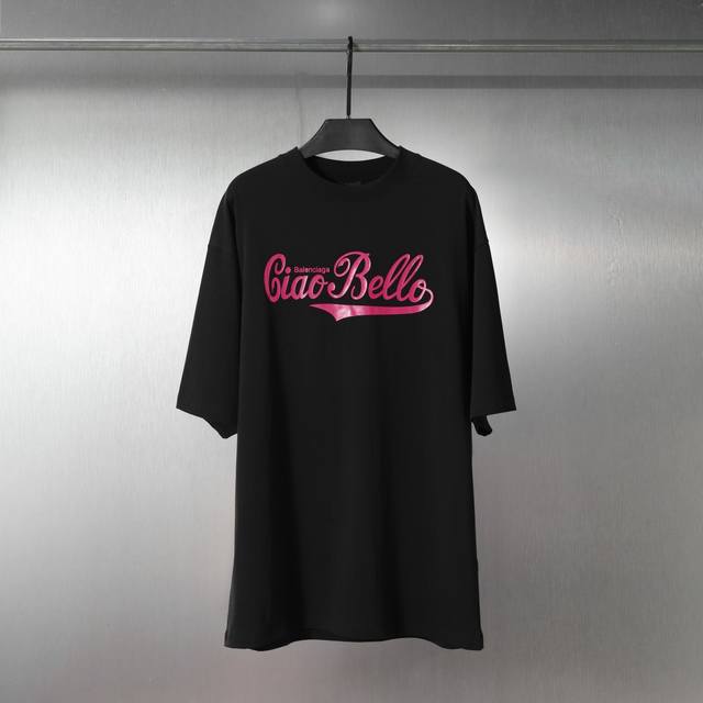 Cx11# Classic rose red Coca-Cola letter print casual short-sleeved T-shirt for m