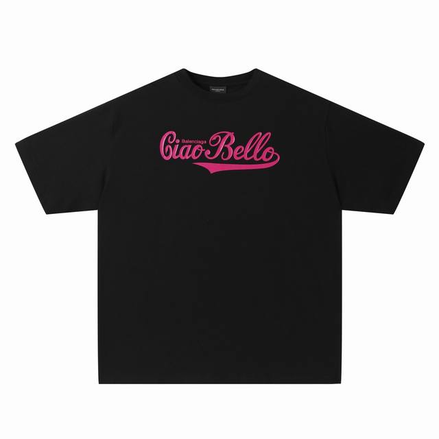 Cx11# Classic rose red Coca-Cola letter print casual short-sleeved T-shirt for m