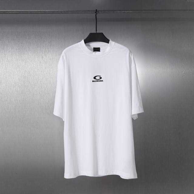 Cx08# Embroidery 6B series classic short-sleeved T-shirt for men and women Color