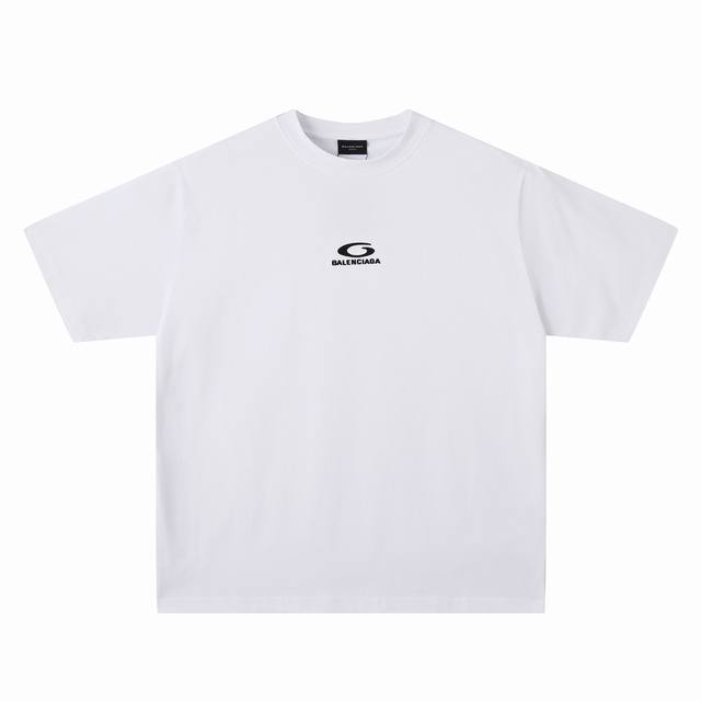 Cx08#Embroidery 6B Series Classic Short Sleeve T-shirt for Men and Women Color:
