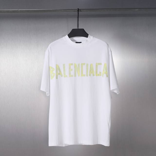 Cx-01# Tape style masking paper effect printed distressed and worn short-sleeved