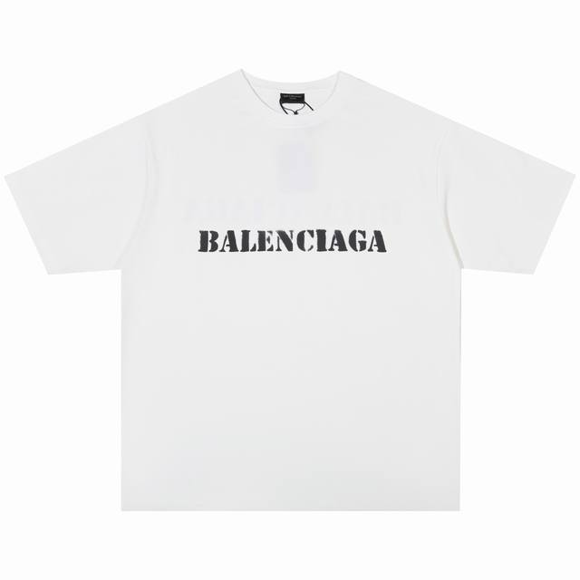 F020# English letter blurred logo print short sleeves for men and women Size: SM
