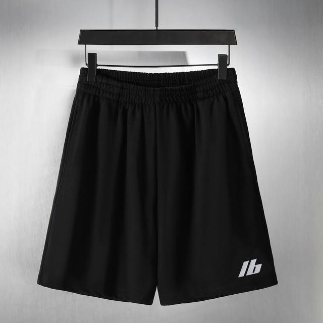 D016# Lb series English letter printed shorts beach pants men and women Size: SM
