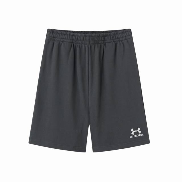 D015# Under Armour co-branded classic Logo embroidered shorts sports pants beach