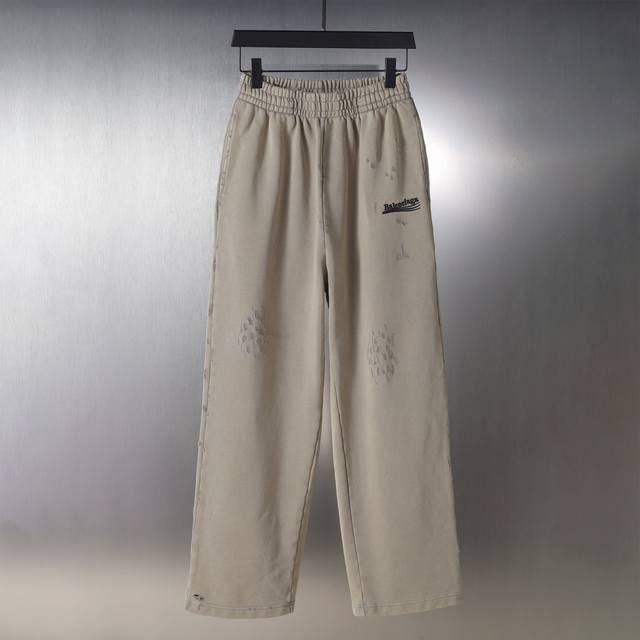 Aa009# Classic black label cola wave embroidery fried color washed and worn heav