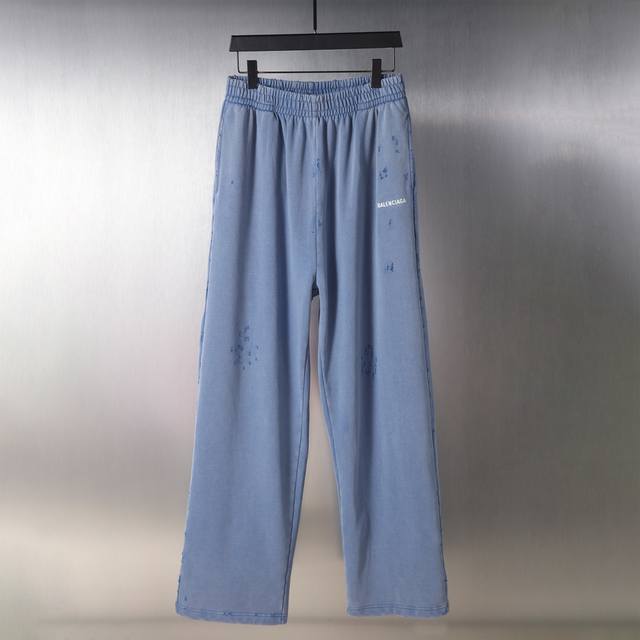 Aa018# Classic English embroidery color fried old worn all-match casual sweatpan