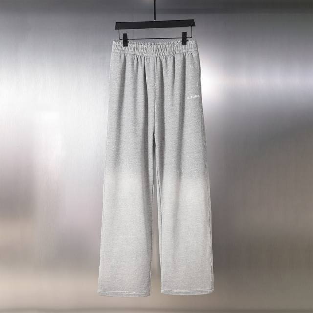 Aa018# Classic English embroidery color fried old worn versatile casual sweatpan