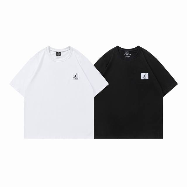 336#Aj flying short sleeve black white M-Xxl DDD