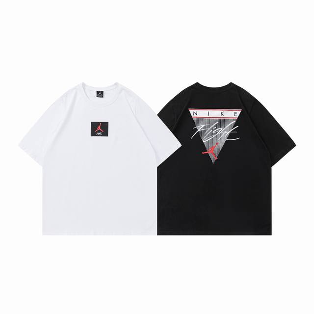 335#Aj flying short sleeve black white M-Xxl DDD